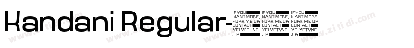 Kandani Regular字体转换